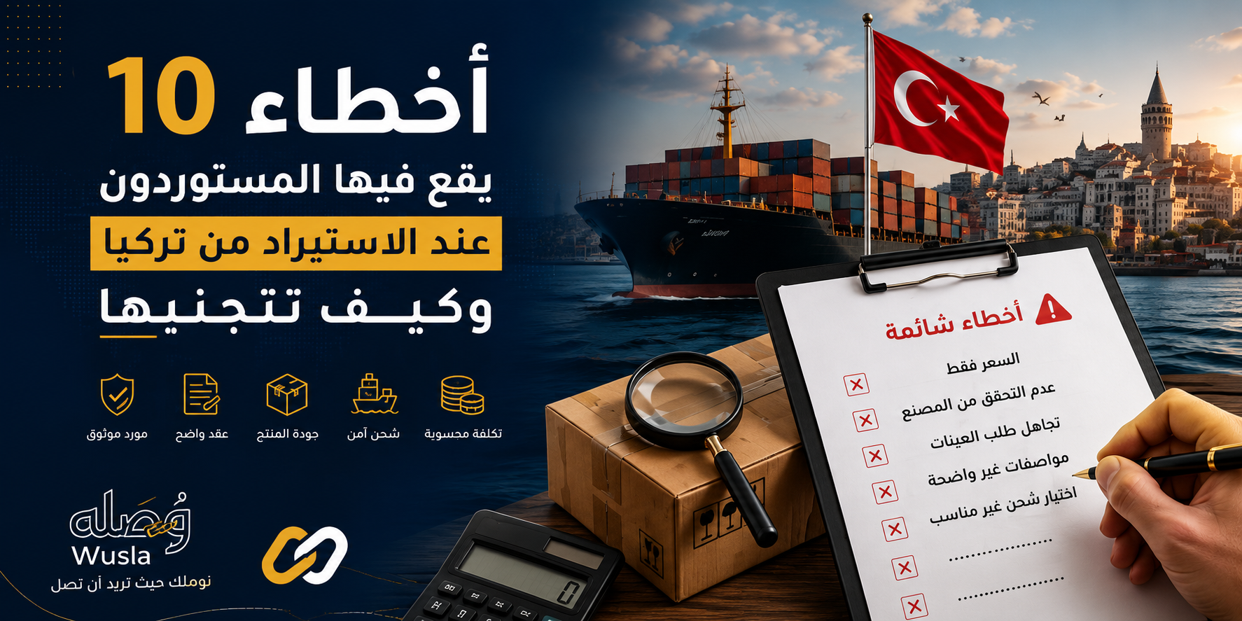 أفضل 10 أخطاء يقع فيها المستوردون عند الاستيراد من تركيا وكيف تتجنبها